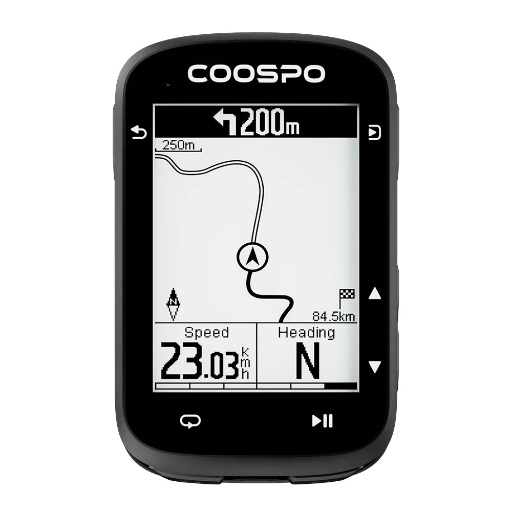 CS500 Route Navigation Bike Computer GPS Cycling Odometer Wireless Bicycle Speedometer Cycle Stopwatch ANT+ Bluetooth5.0