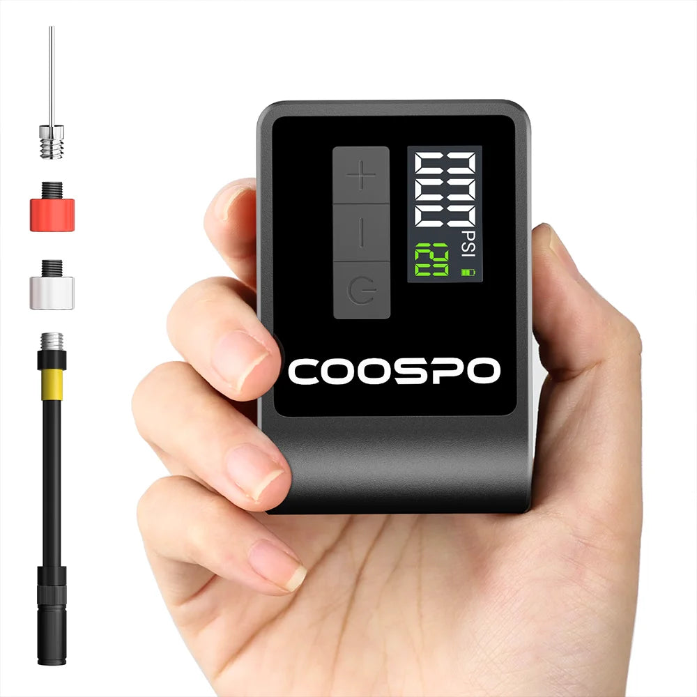 Portable Mini Electric Air Pump - 120PSI Digital Inflator for MTB & Road Bike Tires (Schrader & Presta Compatible)