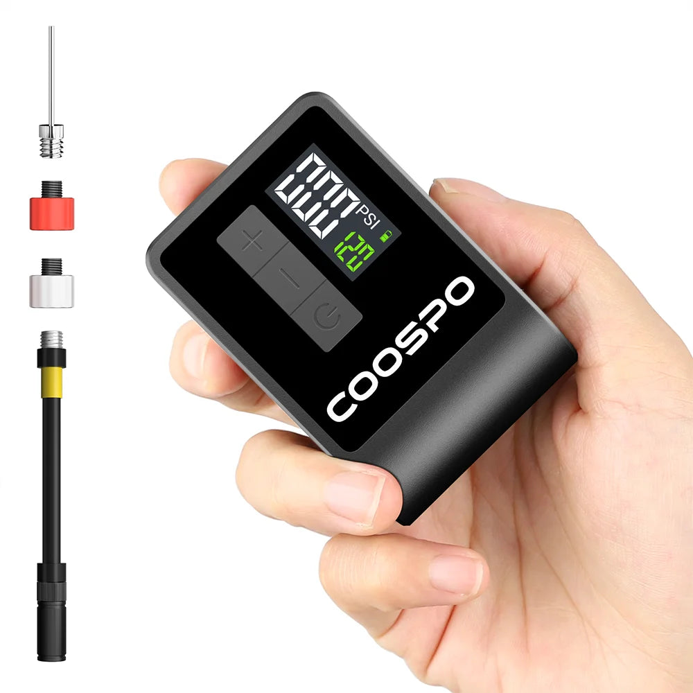 Portable Mini Electric Air Pump - 120PSI Digital Inflator for MTB & Road Bike Tires (Schrader & Presta Compatible)