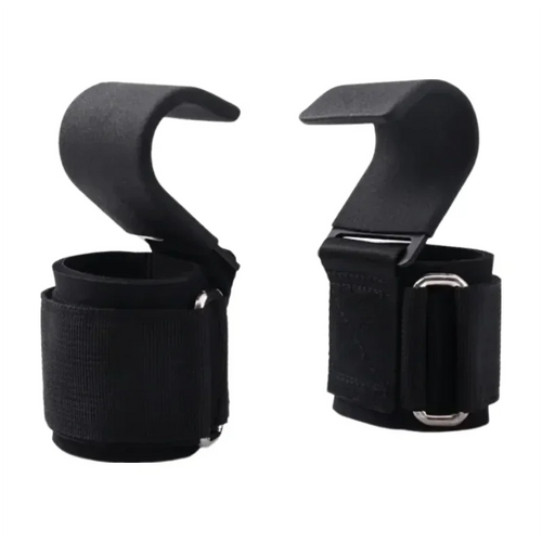 2Pcs Weight Lifting Hooks Non Slip Wrist Support Straps Heavy Duty Training Grip for Deadlift Pull up Gym Fitness